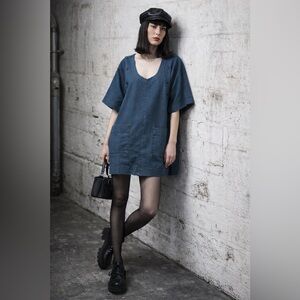 Prarie Underground Turnover Dress, Organic Cotton S/M Ret $360